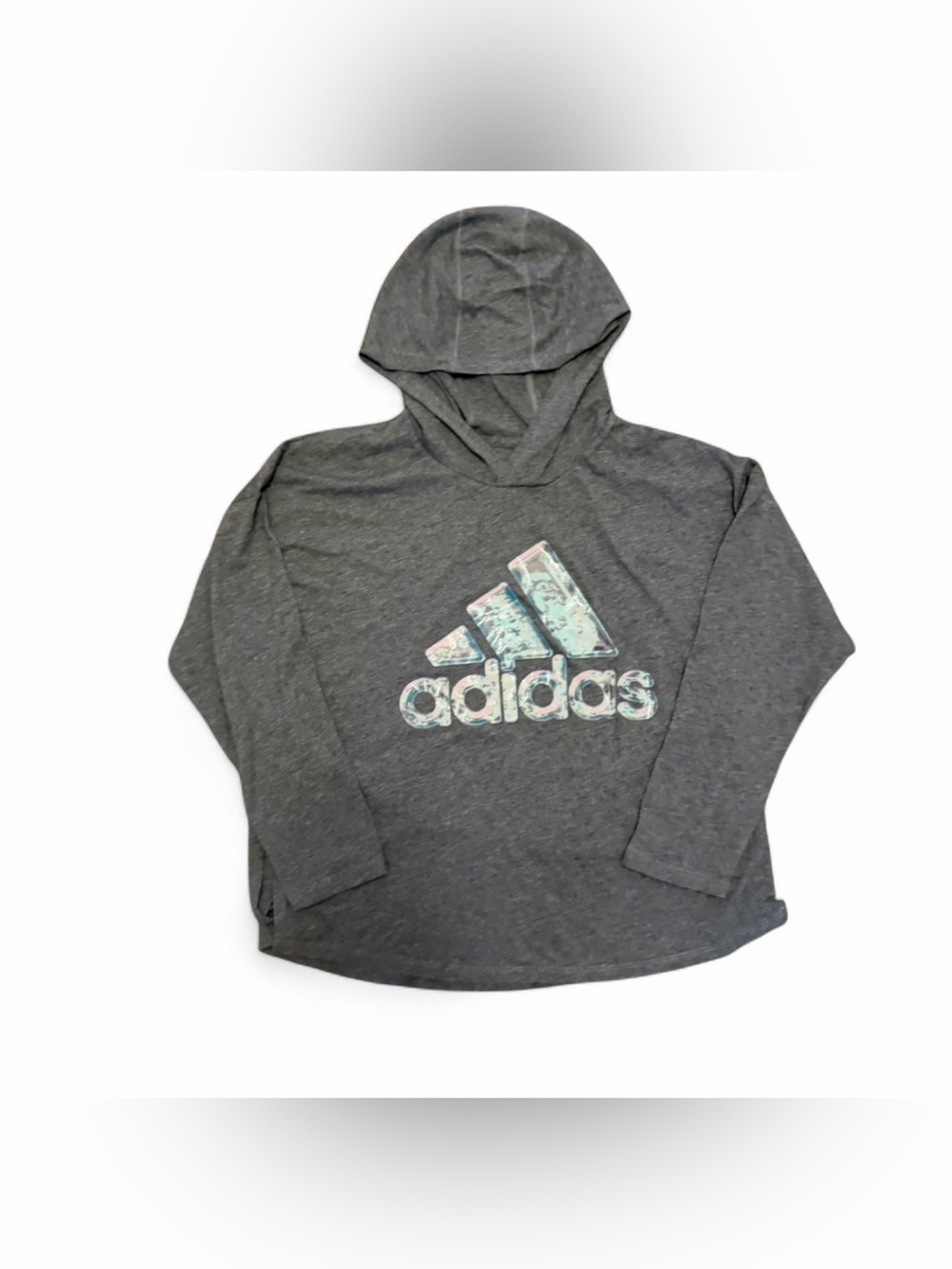 Addias dark grey women’s pullover hoodie size XL